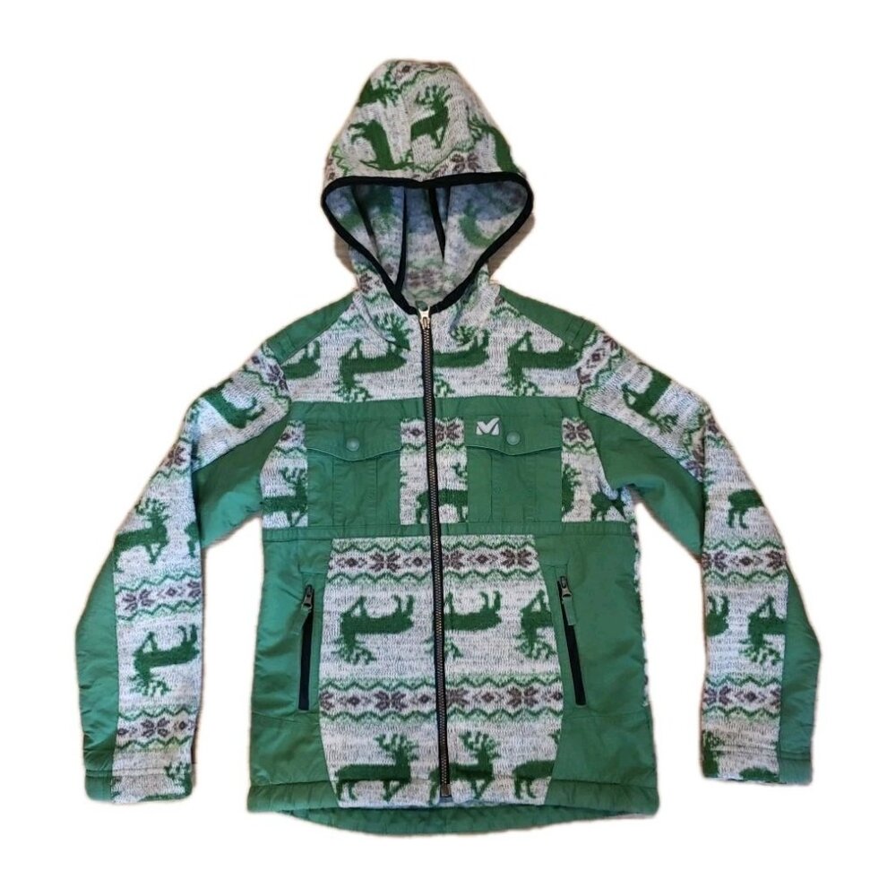 Millet Jacket Kids Snow Winter Full Zip Unisex 130 Age 7 - 8 Green Hooded